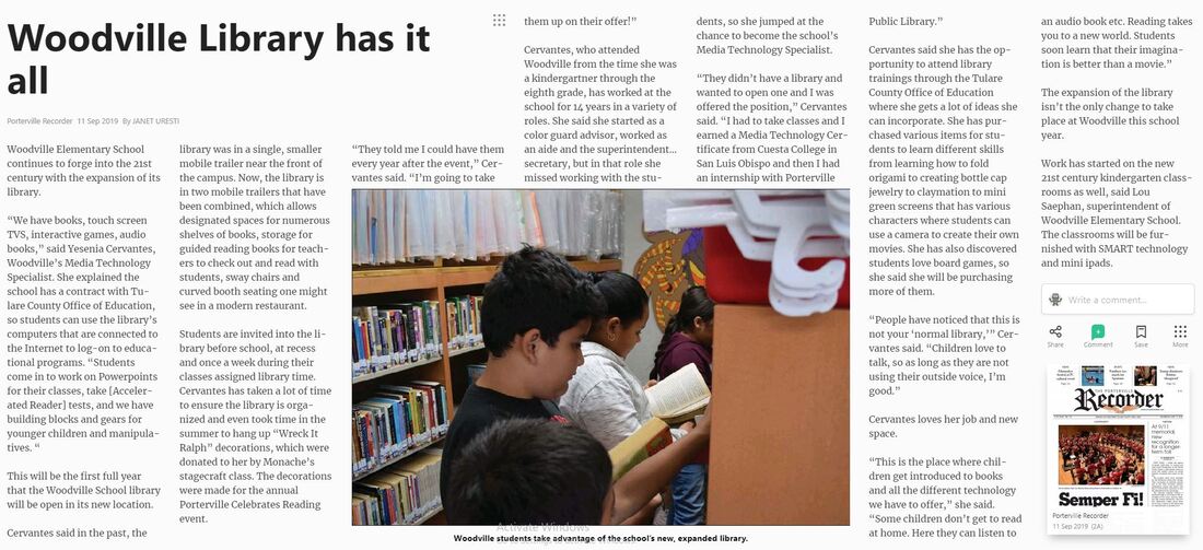 Woodville Library Article